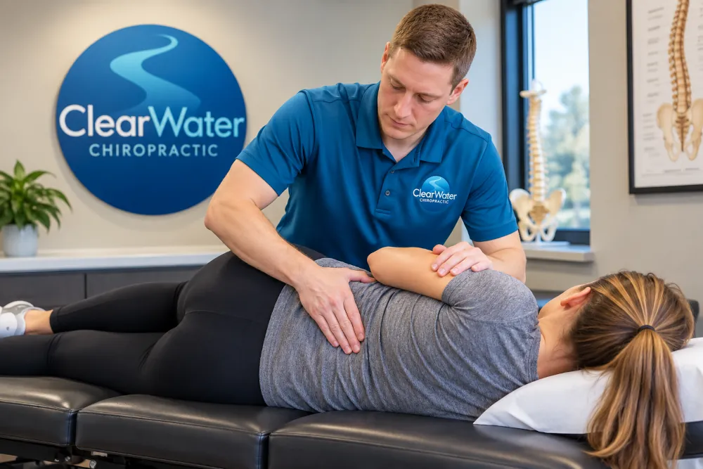 Dr. Kelbel evaluating and treating a patient with sciatica symptoms